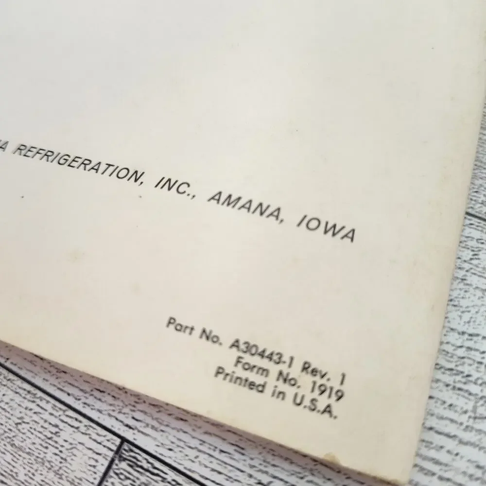 Amana Complete Guide to FOOD FREEZING Cookbook Booklet Retro Cooking Food Storag